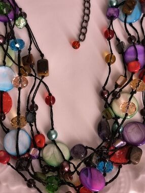Premier Designs Multi-Color Layered Beaded Necklace